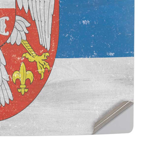 Serbia Flag Distressed PS5 Slim Digital Edition Console Skin